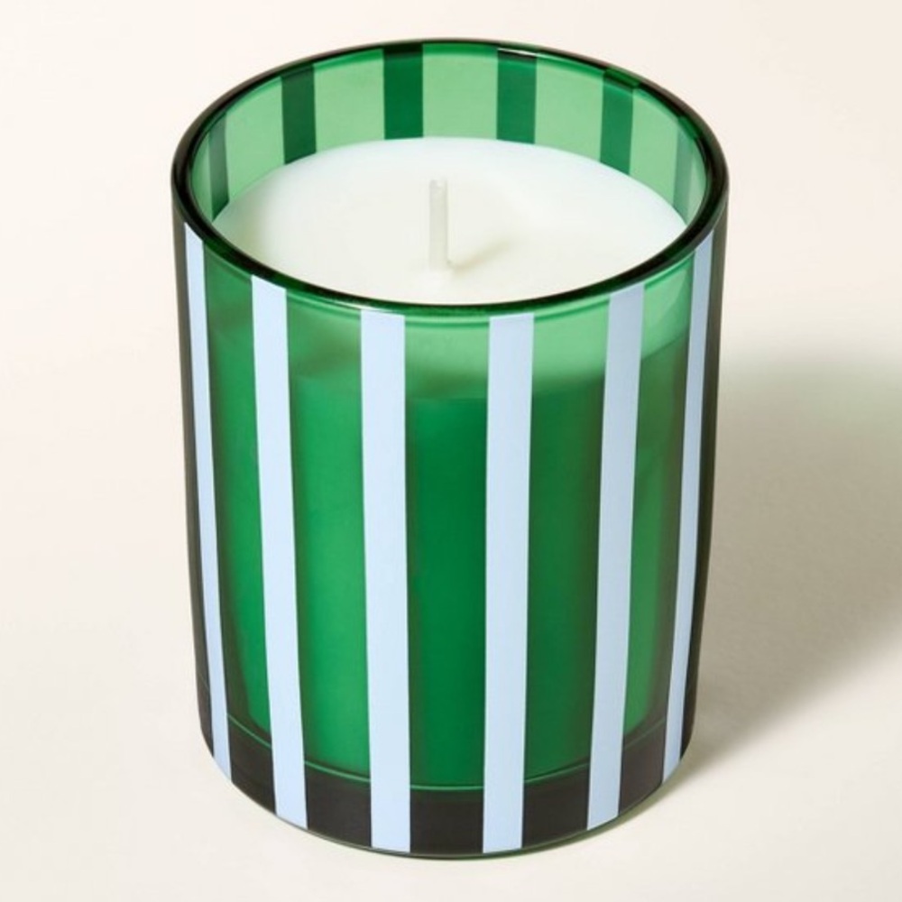 Kate  Spade New York X Target collaboration Green Striped Candle - Picture 3 of 6